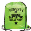 The Neon Green Property of Battle Tek Wrestling Drawstring Bag Is A Perfect Choice for A Quick Carry Bag