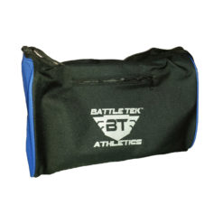 The Small Black With Blue Battle Tek Athletics Duffel Bag Offers An Alternative To Larger Gym or Duffel Bags For Personal and Athletic Gear Transport