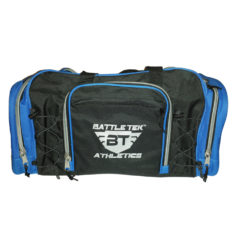 The Large Blue Accented Battle Tek Athletics Duffel Bag Offers Style And Organization For Personal and Athletic Gear Transport