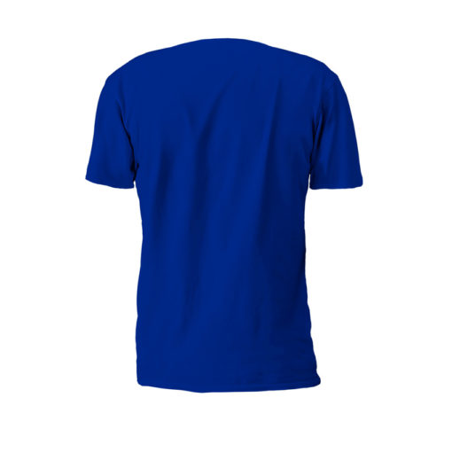 Blue Property Of Battle Tek Lightweight 100% Micro Mesh Polyester Performance Tee Back View | Solid color on the back--Reverse Side Makes The Statement: Seek And Destroy