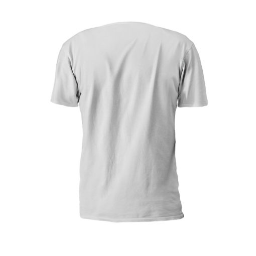 ) White Property Of Battle Tek Lightweight 100% Micro Mesh Polyester Performance Tee Back View | Solid color on the back--Reverse Side Makes The Statement: Seek And Destroy