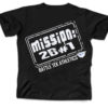 Black and White Battle Tek Athletics Mission To Be Number One Mens Performance Tee Shirt
